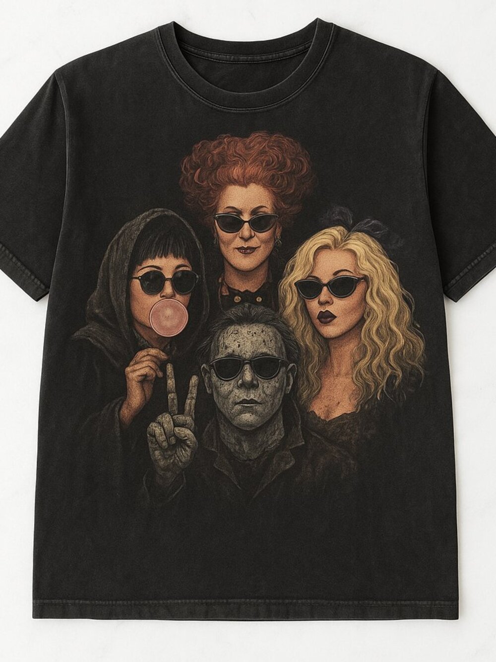 Hocus Pocus Sanderson Sisters Halloween Graphic Tee Black